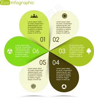 清爽花瓣型图标