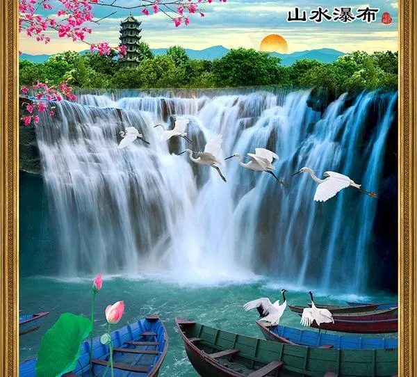 山水画 山水风景图片(3000X3000(DPI:72))psd模版下载