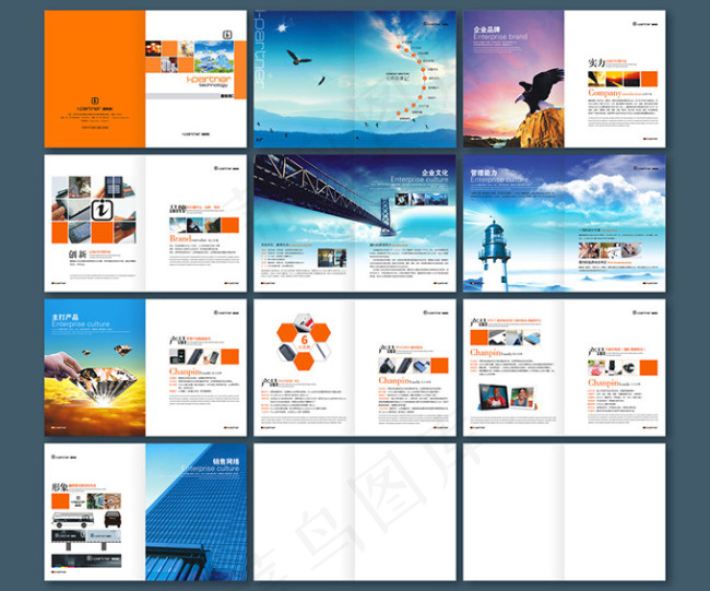 企业文化画册cdr矢量模版下载
