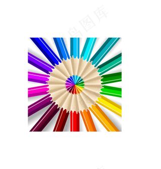 彩色铅笔矢量素材下载