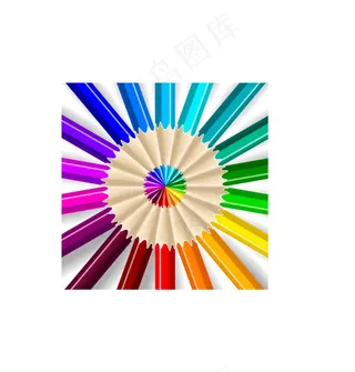彩色铅笔矢量素材下载
