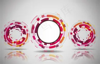 炫彩圆环背景