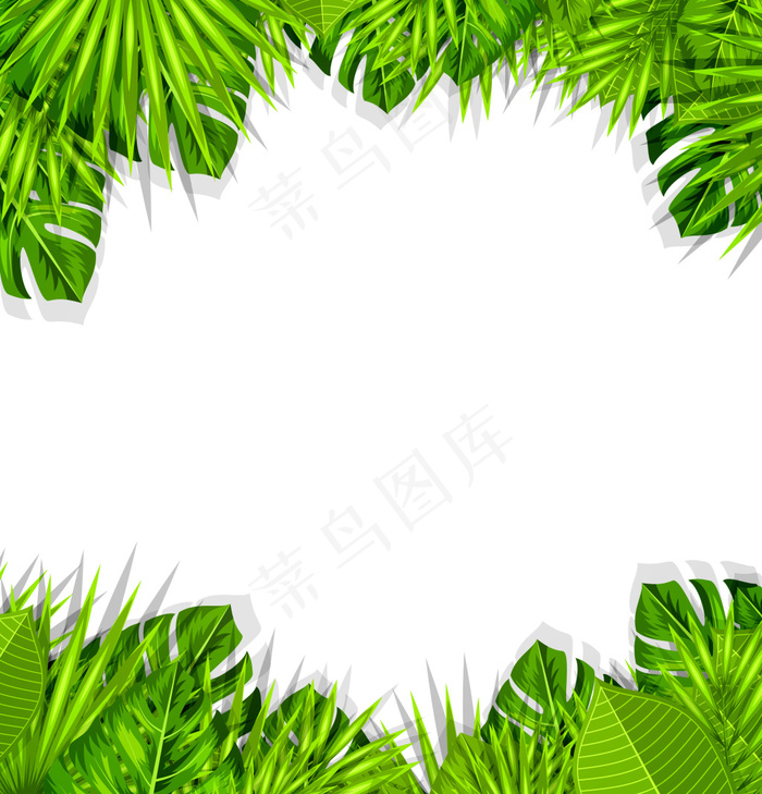 绿色的植物ai矢量模版下载