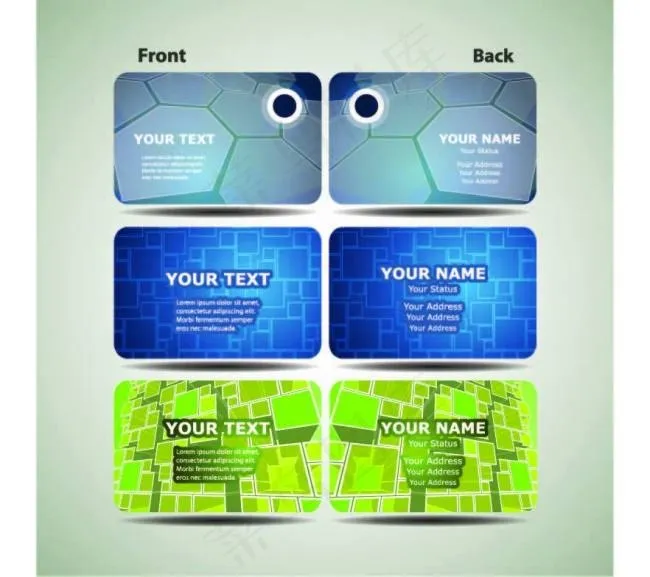 立体图形卡片模板矢量素材eps,ai矢量模版下载