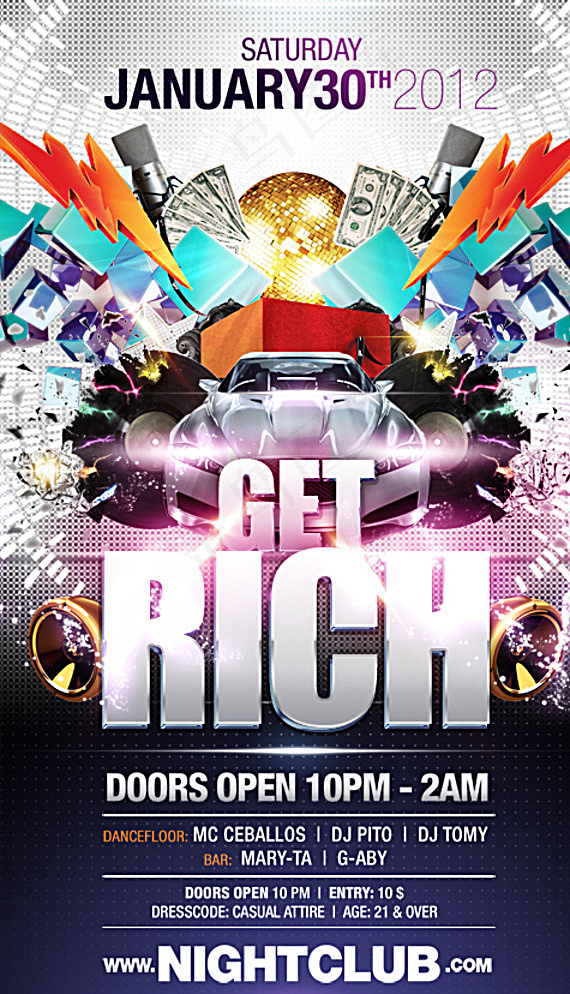 欧美风格夜店海报图片