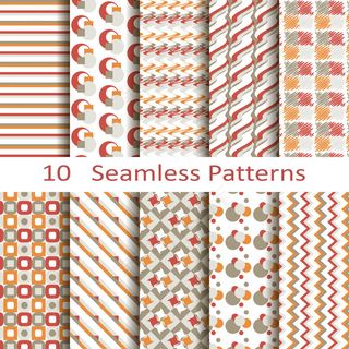 时尚古典花纹图案红色图形