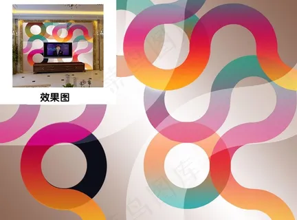 抽象炫彩圆圈背景图片