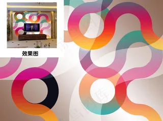 抽象炫彩圆圈背景图片