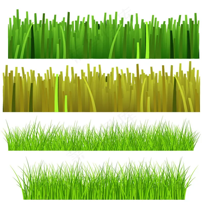 绿色草坪小草eps,ai矢量模版下载