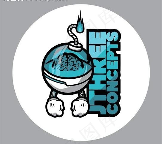 大脑logo图片ai矢量模版下载