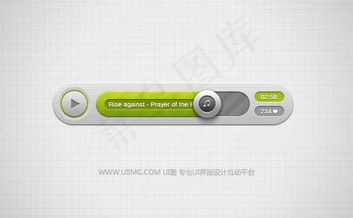 网页迷你播放器PSD设计素材psd模版下载