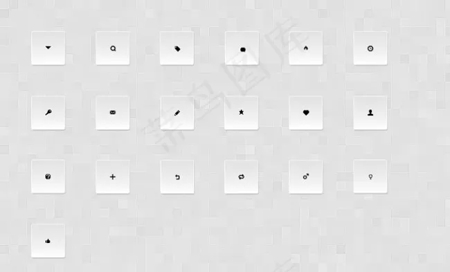 常用黑色小图标psd模版下载