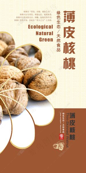 薄皮核桃商品宣传海报