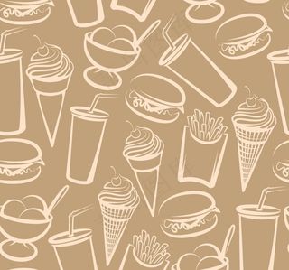 手绘快餐背景图片