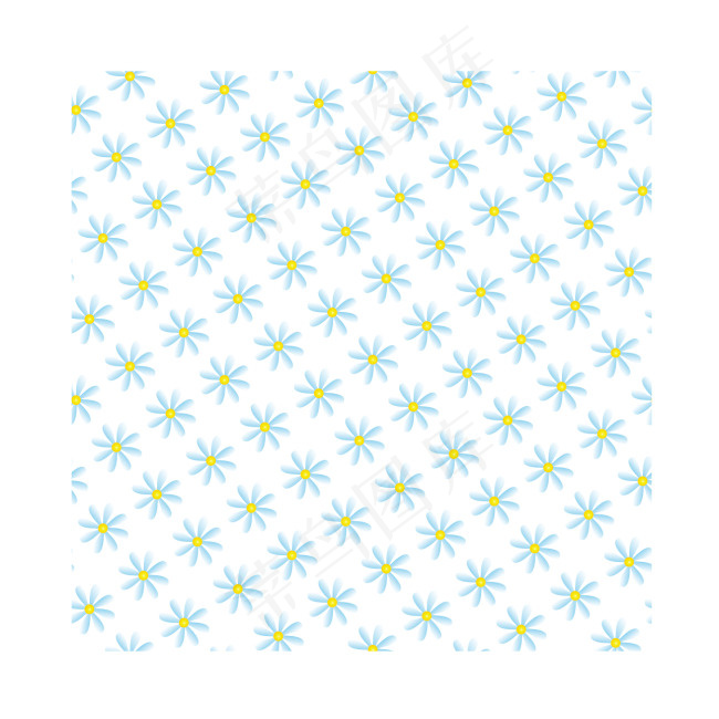 蓝色小花排列背景eps,ai矢量模版下载