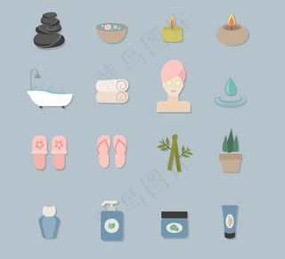 16款创意spa图标矢量素材