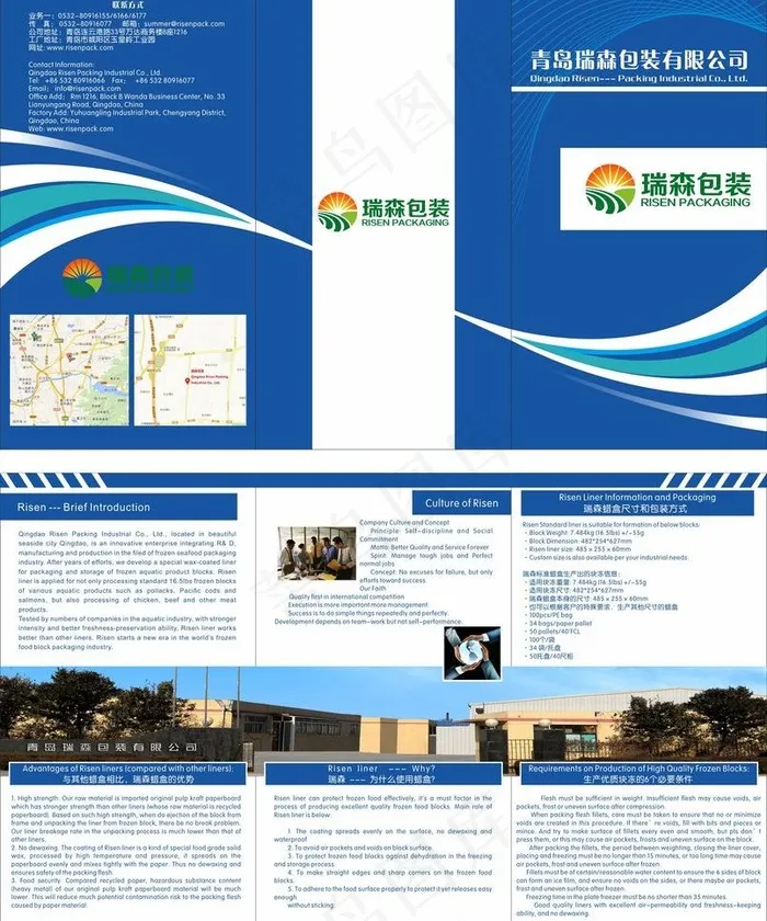 企业三折页图片cdr矢量模版下载