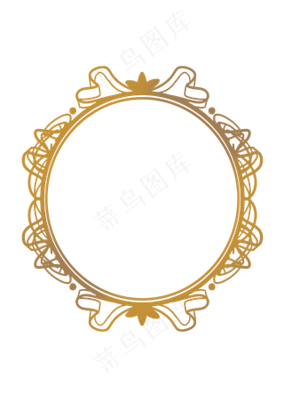 精美的圆形欧式边框