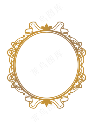 精美的圆形欧式边框