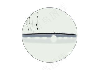 中国风--断桥 残枝矢量图