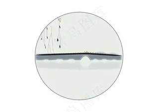 中国风--断桥 残枝矢量图