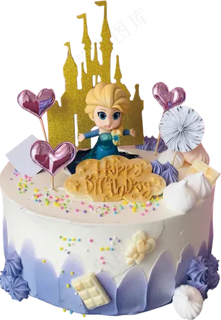 唯美可爱公主生日蛋糕