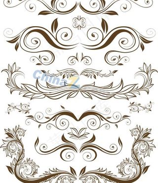 精美花纹样式矢量素材