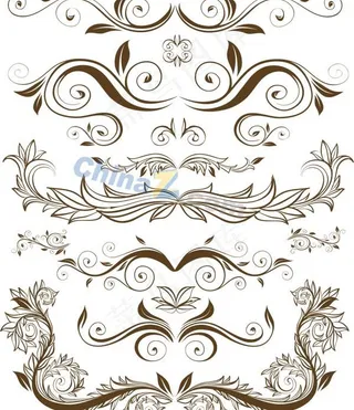 精美花纹样式矢量素材