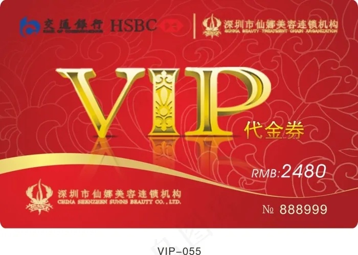 VIP代金券cdr矢量模版下载
