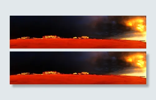 海滩黄昏景色图片