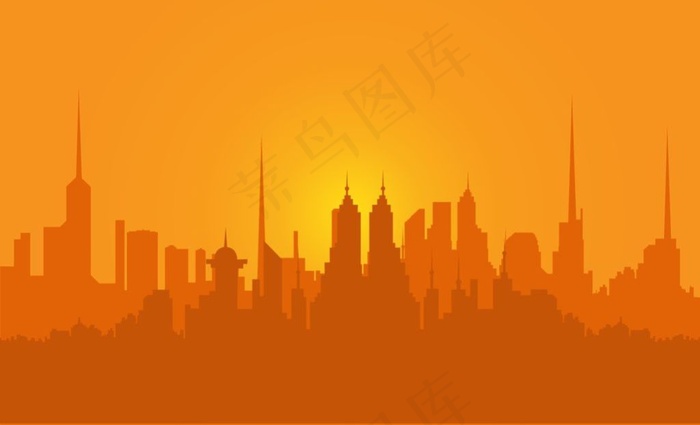 橙色背景矢量图素材