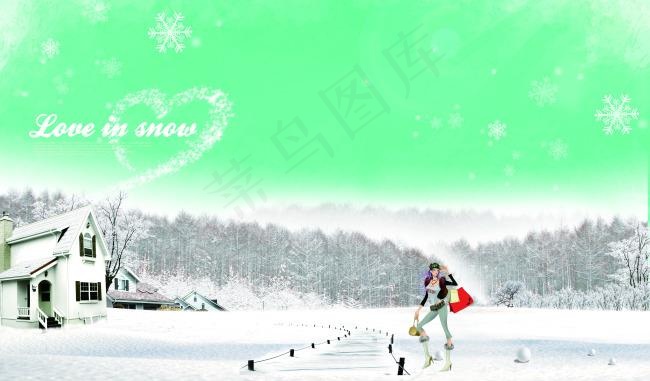 雪景美女
