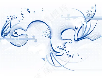 蝴蝶草地水珠矢量素材 蝴蝶草地水珠矢量素材