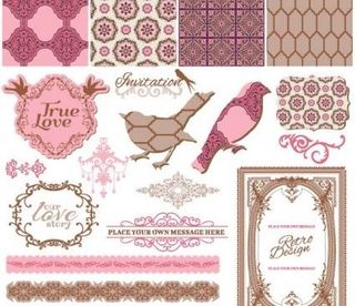 精致的花边图案01矢量