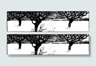 一个下雪的场景剪辑艺术