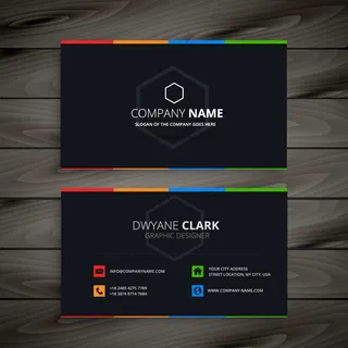 黑色科技矢量名片