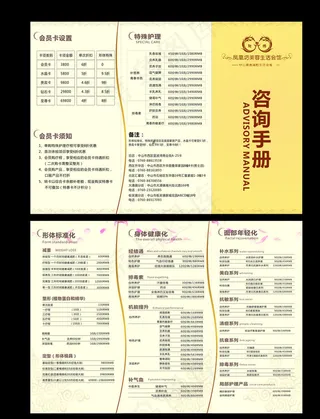 美容咨询手册图片