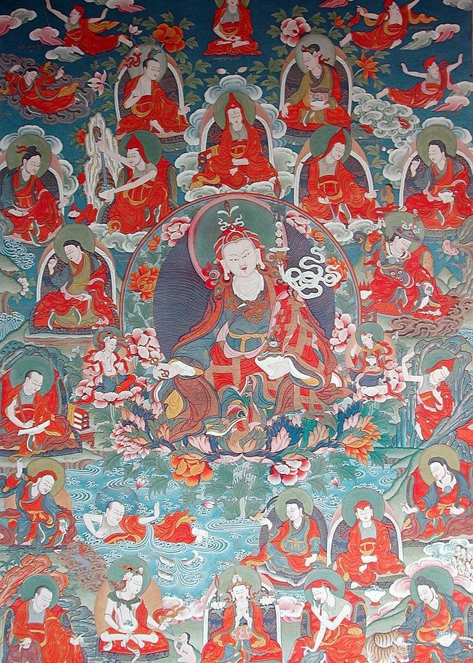 莲花生大师唐卡图片