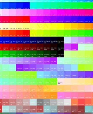 三色喷绘机色卡图片