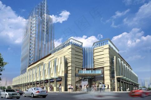 建筑景观效果图psd素材