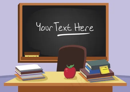 卡通课堂黑板背景