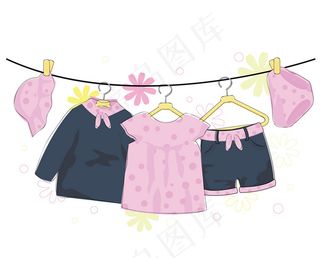可爱童装插画设计矢量素材-3