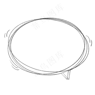 简约手绘黑白线条对话框简约手绘黑白线条对话框