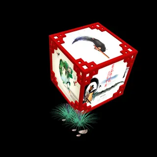 中式景观小品方形框图片