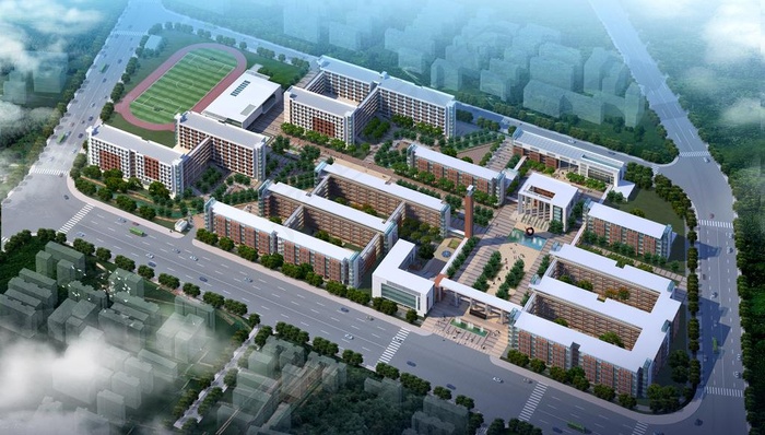 学校大楼 鸟瞰图图片