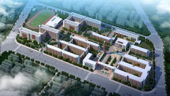 学校大楼 鸟瞰图图片