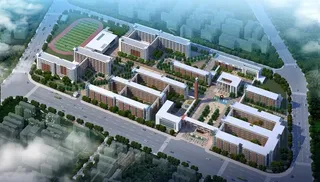 学校大楼 鸟瞰图图片