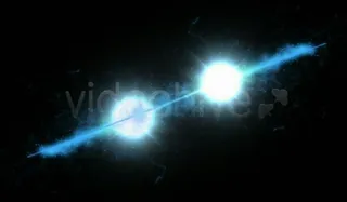 蓝色光球运粒子变换特效ae工程文件