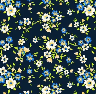 蓝底小碎花数码印花设计