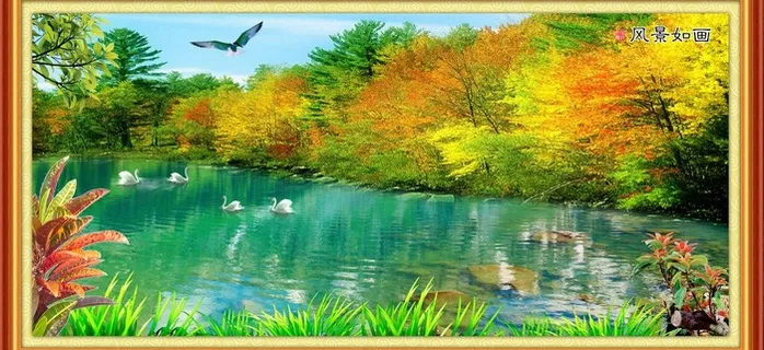 自然风景山水画图片 自然风景山水画图片